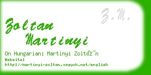 zoltan martinyi business card